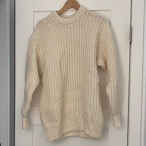 ARITZIA - TNA - Fisherman's Sweater - Creme - Excellent Condition - Like New - S